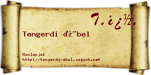 Tengerdi Ábel névjegykártya