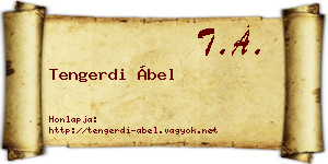 Tengerdi Ábel névjegykártya